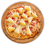 Cheese, Ham & Pineapple Pizza 
